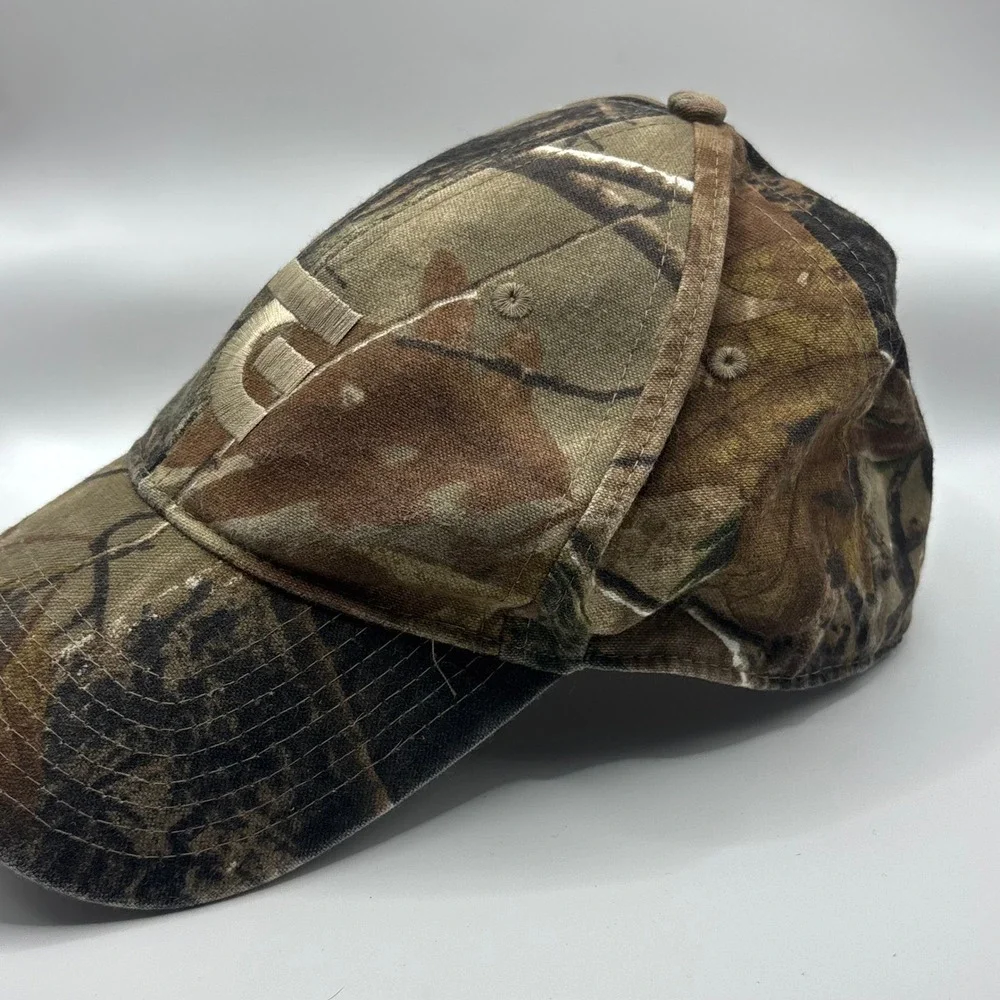 Vintage Baseball Cap Gander Mountain Brown Camo Canvas Realtree G Logo